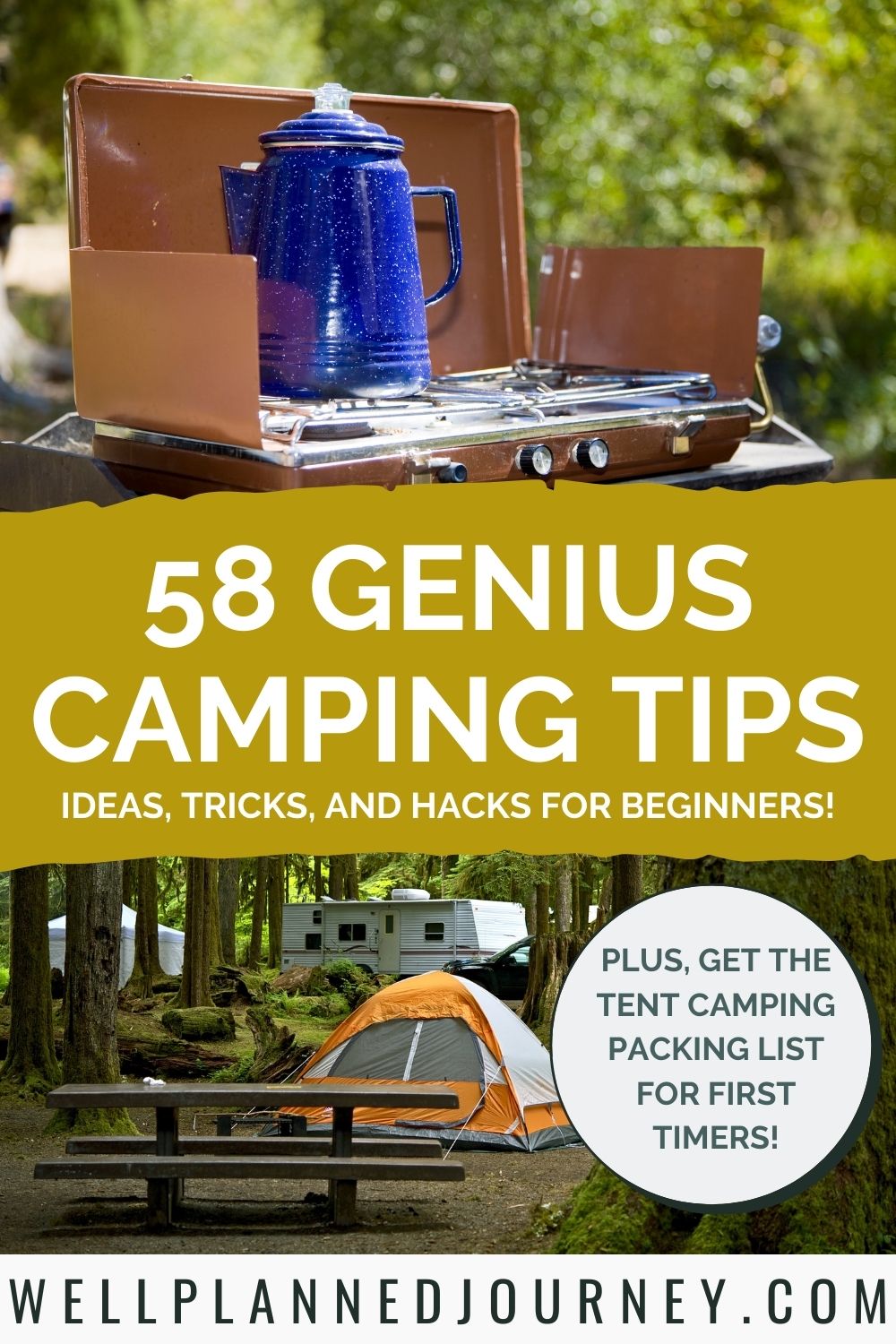 58 Camping Tips for Beginners Pinterest Pin