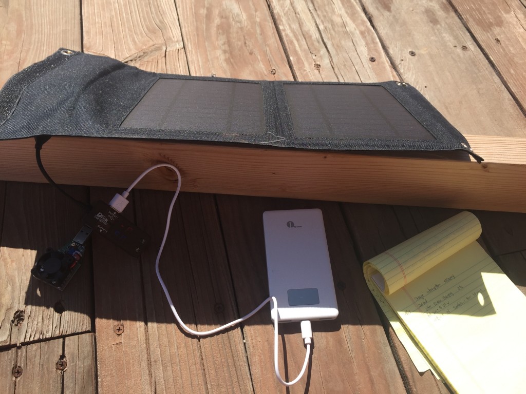 portable solar charger - here in our highly advanced outdoor test lab we measure the outad...